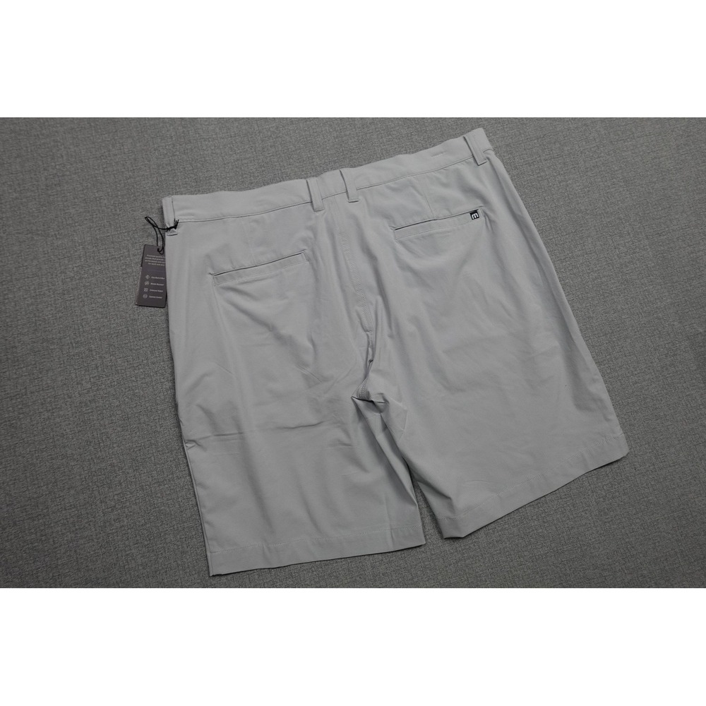 Travis Mathew Shorts Mens 38 Gray Chino Stretch 10 Inseam Golf Performance NWT